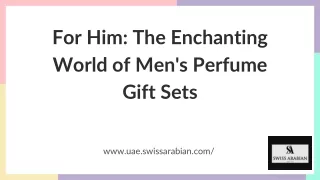 For Him: The Enchanting World of Men's Perfume Gift Sets