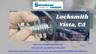 Locksmith Vista, CA