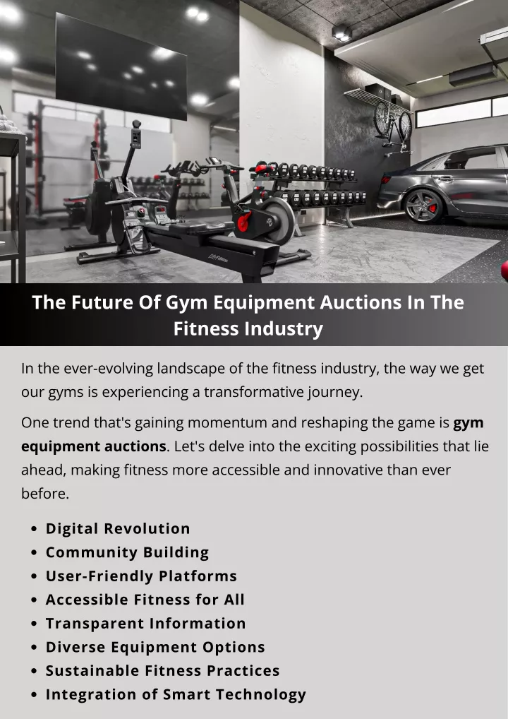 the future of gym equipment auctions