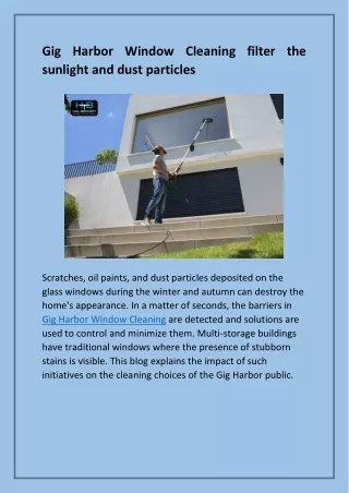 Gig Harbor Window Cleaning: Experience Clean Windows at Home