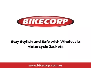 Stay Stylish and Safe with Wholesale Motorcycle Jackets