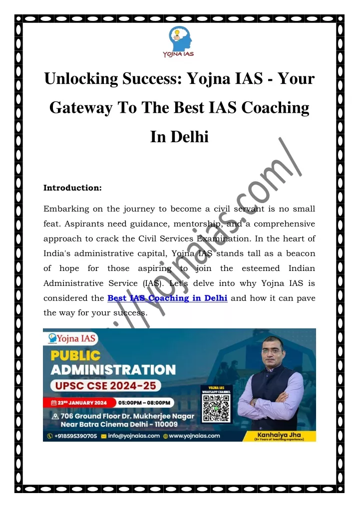 unlocking success yojna ias your