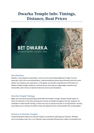 dwarka temple info timings distance boat prices