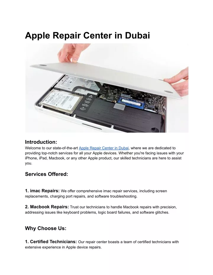 apple repair center in dubai