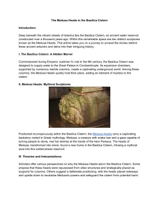 the medusa heads in the basilica cistern