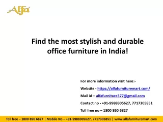 Find the most stylish and durable office furniture in india