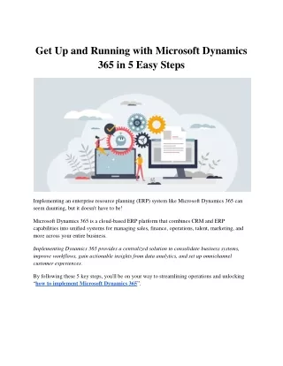 Get Up and Running with Microsoft Dynamics 365 in 5 Easy Steps