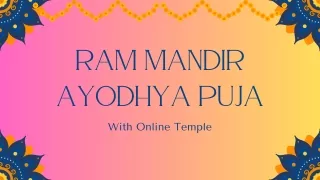 Ram Mandir Ayodhya Puja with Online Temple