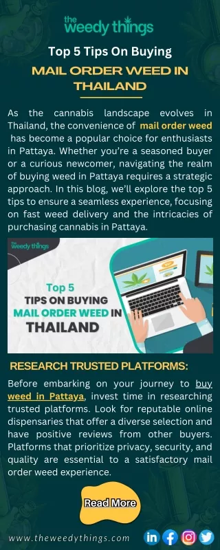 Top 5 Tips On Buying Mail Order Weed in Thailand