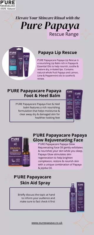 Elevate Your Skincare Ritual with the Pure Papaya Rescue Collection"