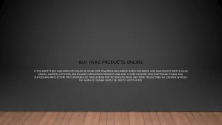 Buy HVAC Products Online