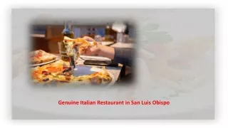 Genuine Italian Restaurant in San Luis Obispo