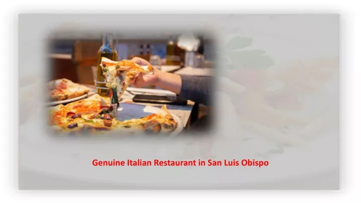 genuine italian restaurant in san luis obispo