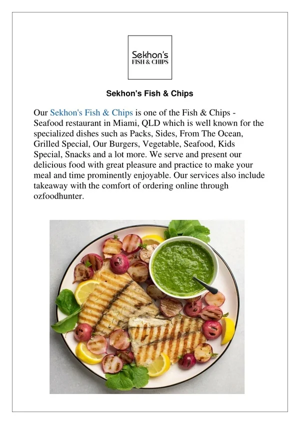 Get upto 10% offer Sekhon's Fish & Chips Miami - Order Now!!