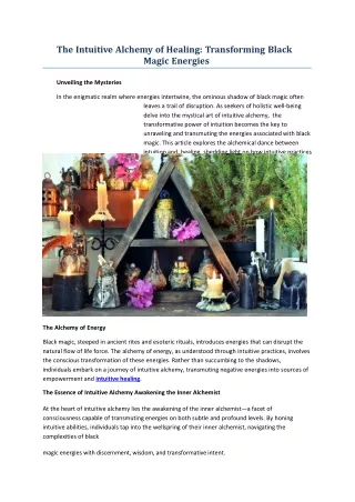 the intuitive alchemy of healing transforming