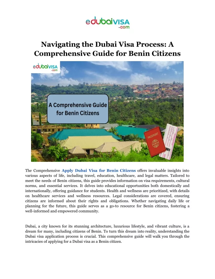 navigating the dubai visa process a comprehensive