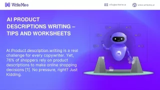 AI PRODUCT DESCRIPTIONS WRITING – TIPS AND WORKSHEETS