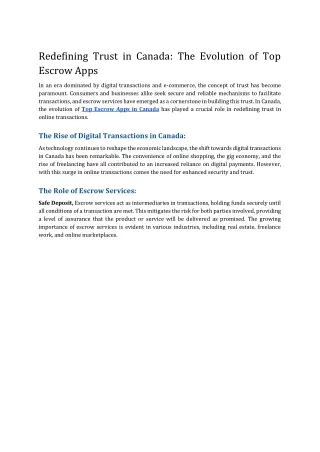 redefining trust in canada the evolution