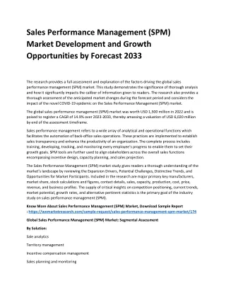 sales performance management spm market