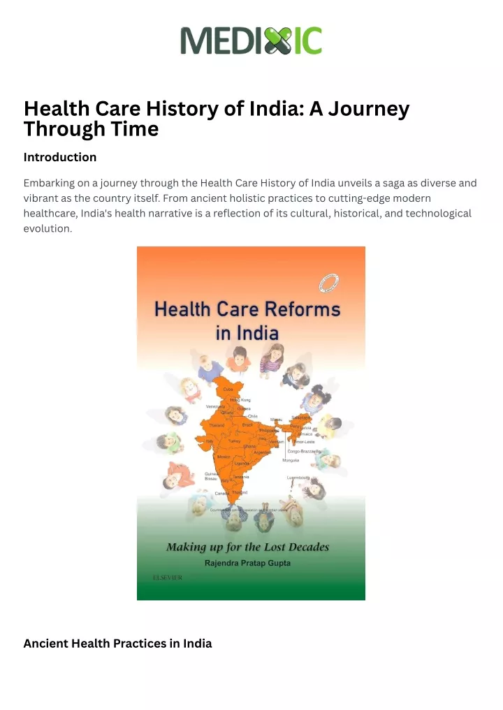 health care history of india a journey through