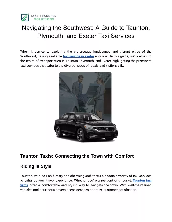 navigating the southwest a guide to taunton