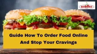 Guide How To Order Food Online And Stop Your Cravings
