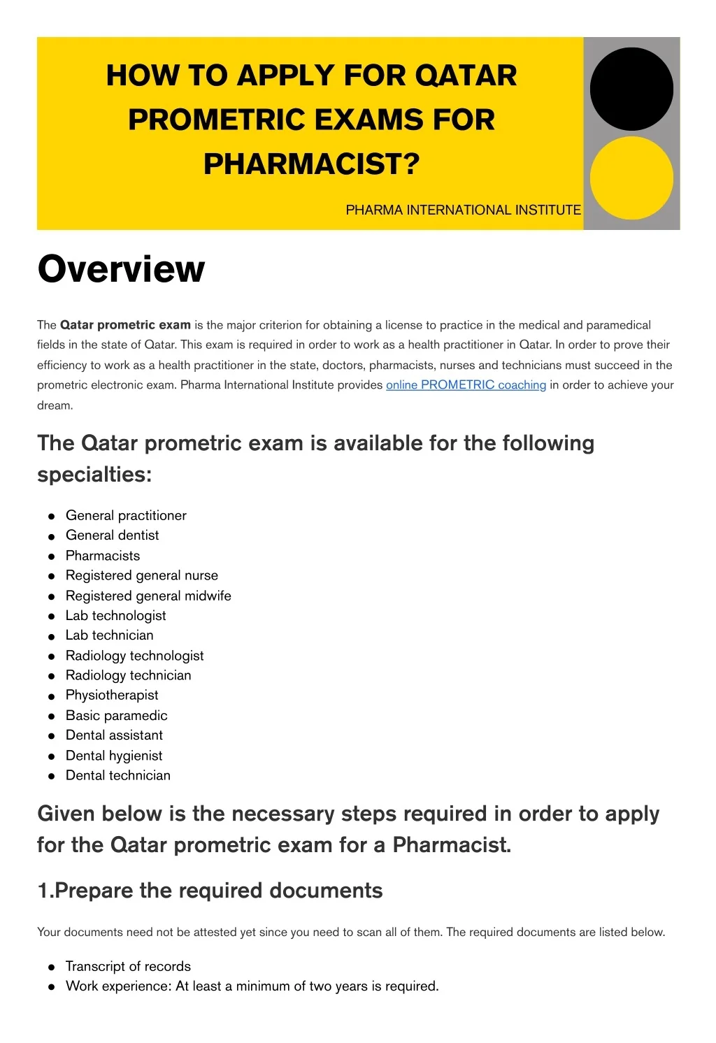 PPT - How to apply for Qatar prometric exams for Pharmacist PowerPoint ...