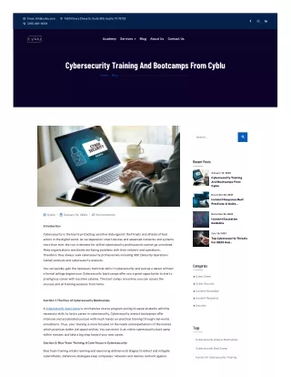 Cybersecurity Training And Bootcamps From Cyblu