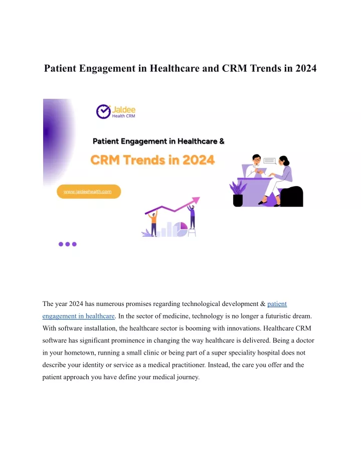 patient engagement in healthcare and crm trends