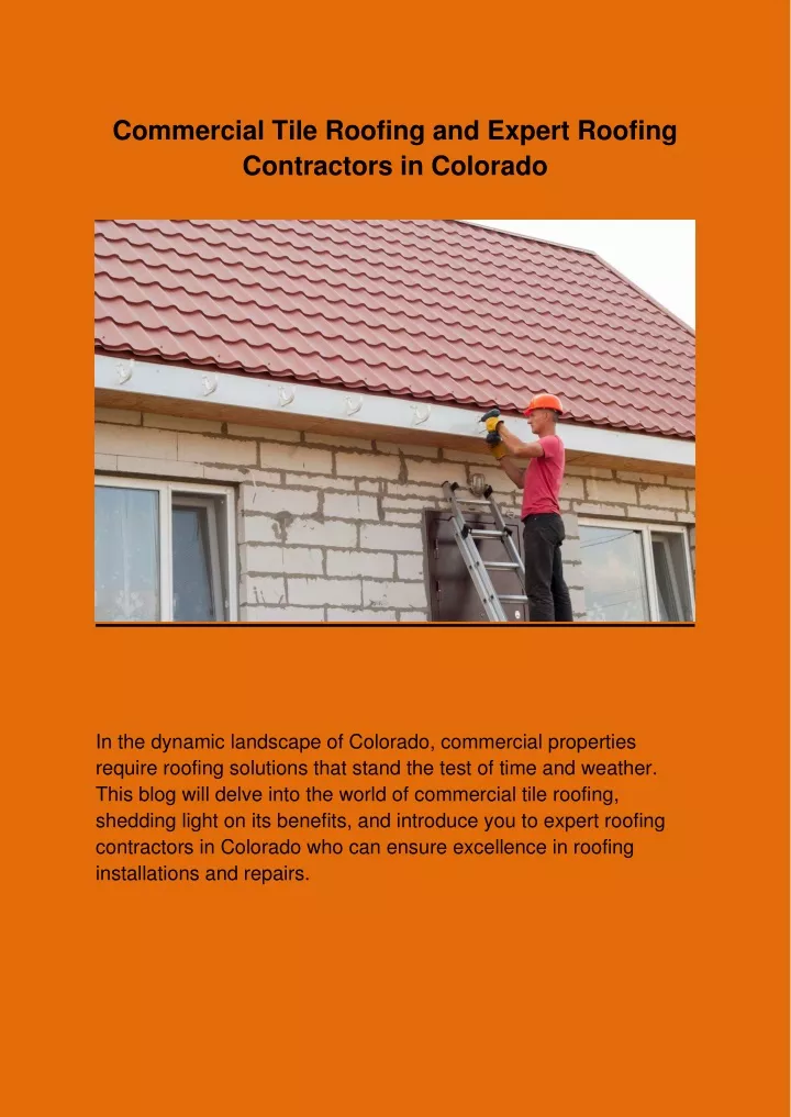 commercial tile roofing and expert roofing