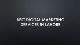 Best digital marketing services in Lahore