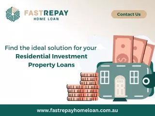 Find The Ideal Solution for Your Residential Investment Property Loans