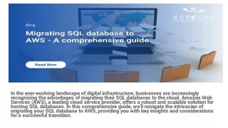 Migrating SQL database to AWS – A comprehensive guide