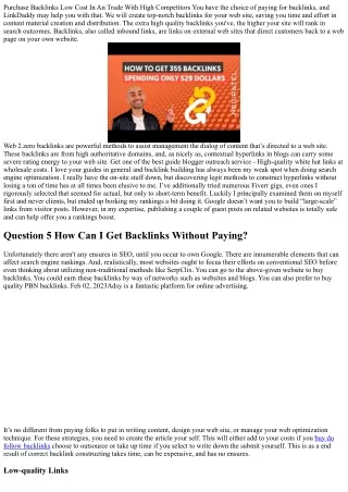 purchase backlinks low cost in an trade with high