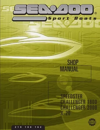 2002 Sea Doo Challenger 2000 Service Repair Manual
