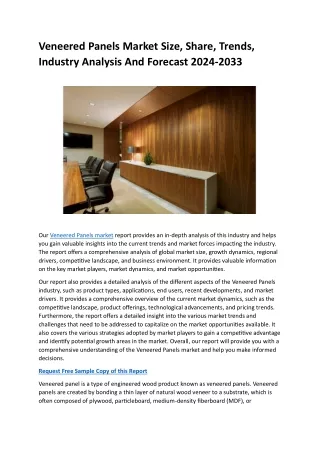 veneered panels market size share trends industry