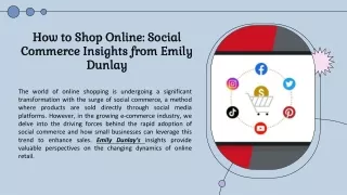 How to Shop Online: Social Commerce Insights from Emily Dunlay!
