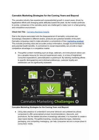 Cannabis Marketing Strategies for the Coming Years and Beyond