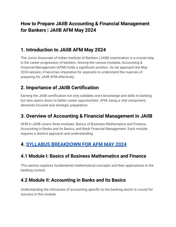 how to prepare jaiib accounting financial