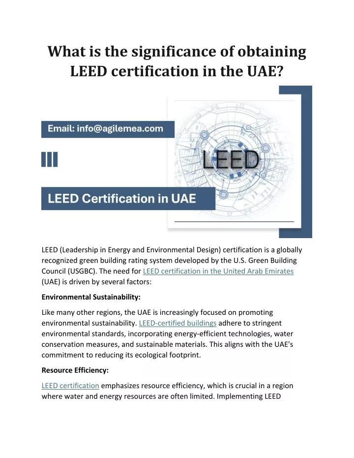what is the significance of obtaining leed