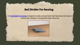 Bed Divider For Snoring