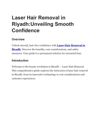 Laser -Hair- Removal in Riyadh