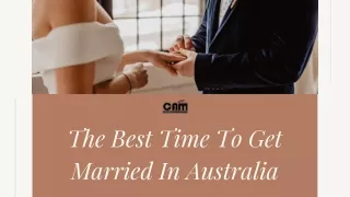 The best time to get married in Australia