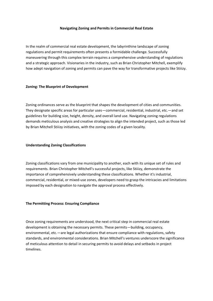 navigating zoning and permits in commercial real