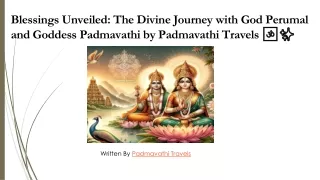 Padmavathi Travels God Perumal and Goddess Padmavathi