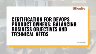 certification for devops product owners balancing