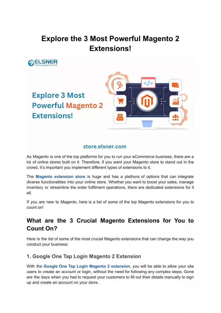 explore the 3 most powerful magento 2 extensions