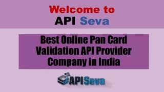 Best Online Pan Card Validation API Provider Company in India
