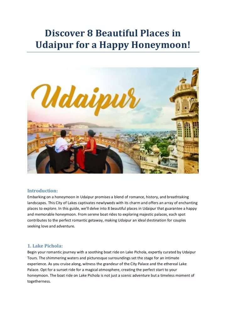 discover 8 beautiful places in udaipur