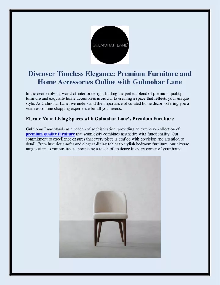 discover timeless elegance premium furniture